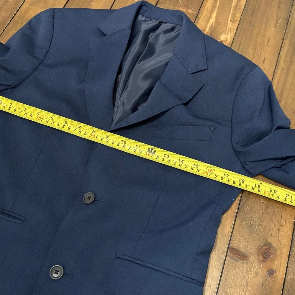Bonobos Mens Slim Fit Navy Blue Wool Blazer Sport Coat 36S 15400-BLH06